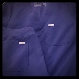 Figs scrubs set small/petite navy